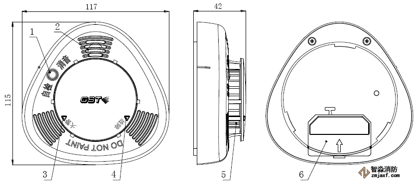 JTY-GD-GSTN100點型家用感煙火災(zāi)探測器結(jié)構(gòu)特性